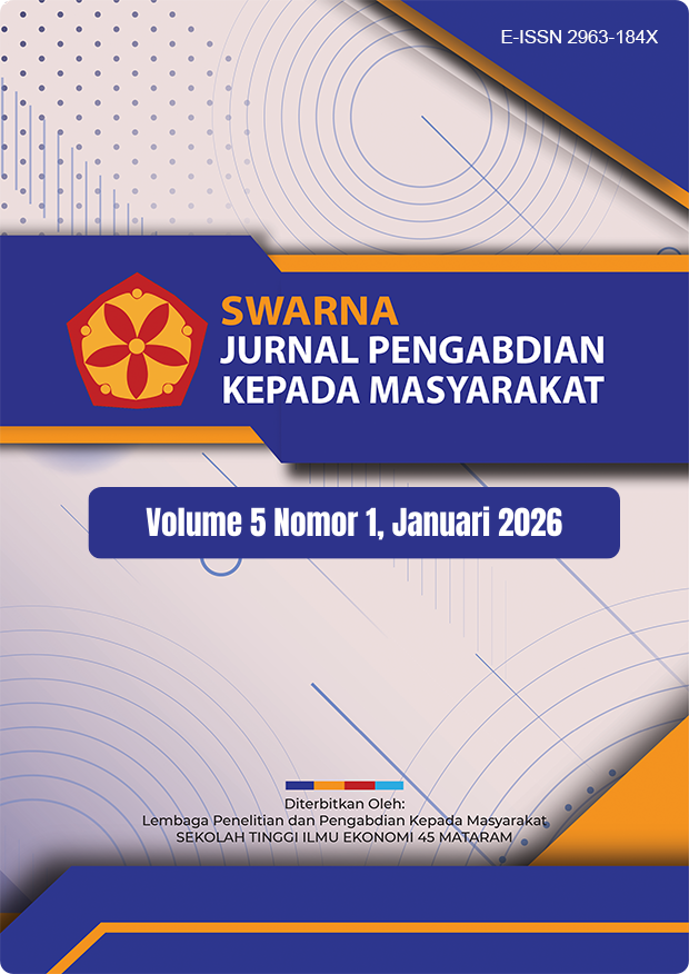 					View Vol. 5 No. 1 (2026): SWARNA : Jurnal Pengabdian Kepada Masyarakat, Januari, 2026
				