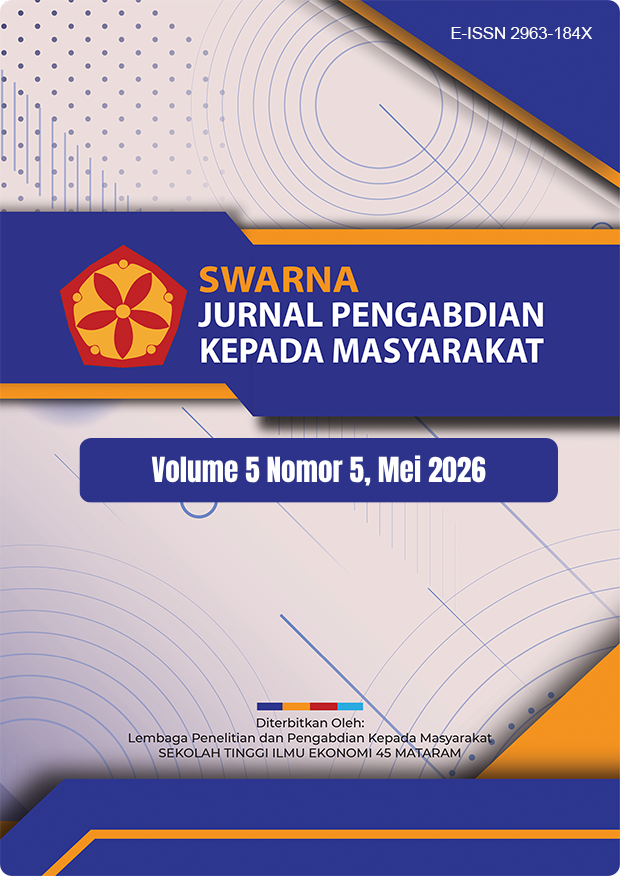 					View Vol. 5 No. 5 (2026):  SWARNA : Jurnal Pengabdian Kepada Masyarakat, Mei, 2026
				